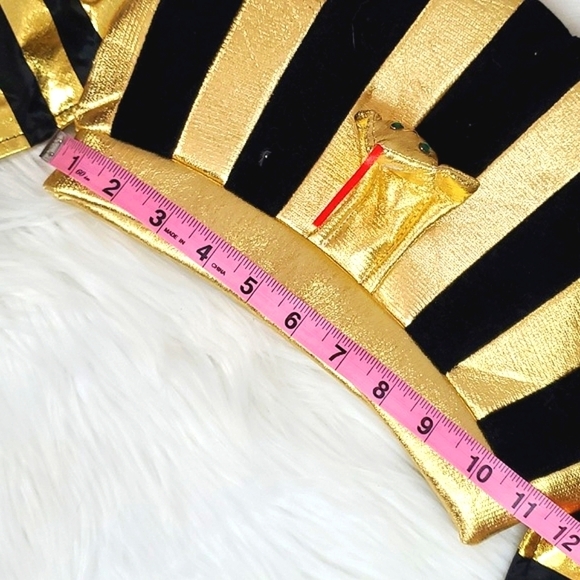 Spirit Halloween Egyptian Pharaoh Cleopatra Dress & Pharaoh Hat Women Sz M(8-10) - Picture 11 of 17